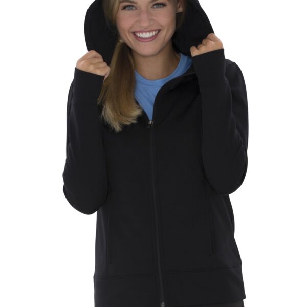 ATC GAME DAY FLEECE FULL ZIP HOODED LADIES' SWEATSHIRT. Thumbnail